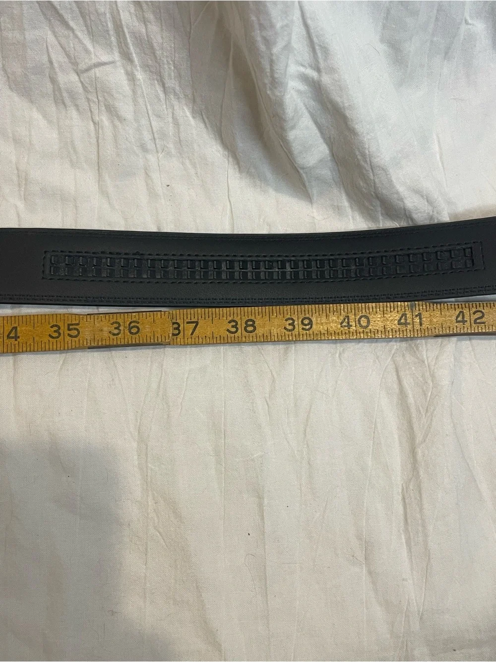 Lavemi Men’s Black Leather Ratchet Belt Automatic Buckle 43”